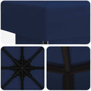 Pavillon 3 x 3 m Blå Polyester og Stål 190 gsm
