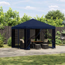 Pavillon 3 x 3 m Blå Polyester og Stål 190 gsm