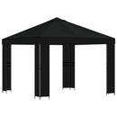 Pavillon 3 x 3 m Sort Polyester og Stål 190 gsm