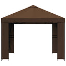 Pavillon 3 x 3 m Brun Polyester og Stål 190 gsm