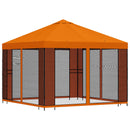 Havelæger med sidevægge 3 x 3 m Orange Polyester og Stål