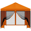 Havelæger med sidevægge 3 x 3 m Orange Polyester og Stål