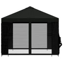 Havelæger med sidevægge 3 x 3 m Sort Polyester og Stål 190 gsm