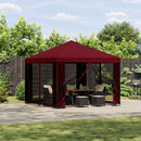 Havelæger med sidevægge 3 x 3 m Bordeaux Polyester og Stål