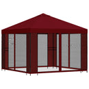 Havelæger med sidevægge 3 x 3 m Bordeaux Polyester og Stål