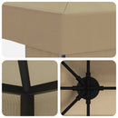 Pavillon 4 × 3 m Beige Polyester og Stål 190 gsm
