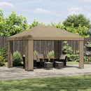 Pavillon 4 × 3 m Beige Polyester og Stål 190 gsm