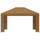 Pavillon 4 × 3 m Beige Polyester og Stål 190 gsm