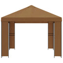 Pavillon 4 × 3 m Beige Polyester og Stål 190 gsm