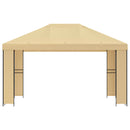 Pavillon 4 × 3 m Cremefarvet Polyester og Stål 190 gsm