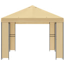 Pavillon 4 × 3 m Cremefarvet Polyester og Stål 190 gsm