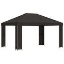 Pavillon 4 × 3 m Antracit Polyester og Stål 190 gsm