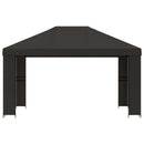 Pavillon 4 × 3 m Antracit Polyester og Stål 190 gsm