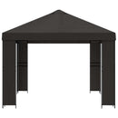 Pavillon 4 × 3 m Antracit Polyester og Stål 190 gsm