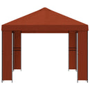 Pavillon 4 × 3 m Terrakotta Polyester og Stål 190 gsm