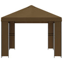 Pavillon 4 × 3 m Gråbrun Polyester og Stål 190 gsm