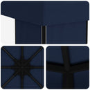 Pavillon 4 × 3 m Blå Polyester og Stål 190 gsm