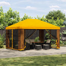 Pavillon 4 × 3 m Gul Polyester og Stål 190 gsm