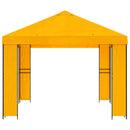 Pavillon 4 × 3 m Gul Polyester og Stål 190 gsm