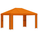 Pavillon 4 × 3 m Orange Polyester og Stål 190 gsm