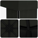 Pavillon 4 × 3 m Sort Polyester og Stål 190 gsm