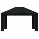 Pavillon 4 × 3 m Sort Polyester og Stål 190 gsm
