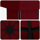 Pavillon 4 × 3 m Bordeaux Polyester og Stål 190 gsm