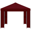 Pavillon 4 × 3 m Bordeaux Polyester og Stål 190 gsm