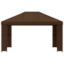 Pavillon 4 × 3 m Brun Polyester og Stål 190 gsm