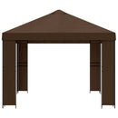 Pavillon 4 × 3 m Brun Polyester og Stål 190 gsm
