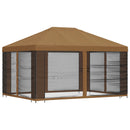 Havelæger med sidevægge 4 × 3 m Beige Polyester og Stål 190 gsm