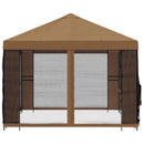 Havelæger med sidevægge 4 × 3 m Beige Polyester og Stål 190 gsm