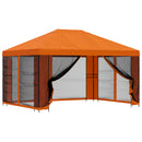 Havelæger med sidevægge 4 × 3 m Orange Polyester og Stål