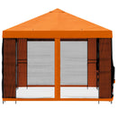 Havelæger med sidevægge 4 × 3 m Orange Polyester og Stål
