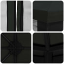 Pavillon med sidetapper 4 × 3 m Sort Polyester og Stål 190 gsm