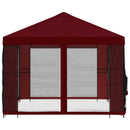 Havelæger med sidevægge 4 × 3 m Bordeaux Polyester og Stål