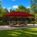 Gazebo Klap Cover 6 x 3 m Bordeaux Polyester 190