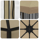 Gazebo Cover med sidevægge 6 x 3 m Beige Polyester 190