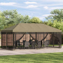 Gazebo Cover med sidevægge 6 x 3 m Beige Polyester 190