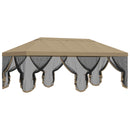 Gazebo Cover med sidevægge 6 x 3 m Beige Polyester 190