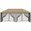 Gazebo Cover med sidevægge 6 x 3 m Beige Polyester 190