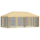 Gazebo Cover med sidevægge 6 x 3 m Cremefarvet Polyester 190
