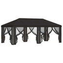 Gazebo Cover med sidevægge 6 x 3 m Antracit Polyester 190