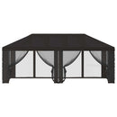 Gazebo Cover med sidevægge 6 x 3 m Antracit Polyester 190