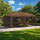 Gazebo Cover med sidevægge 6 x 3 m Gråbrun Polyester 190