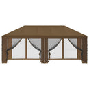 Gazebo Cover med sidevægge 6 x 3 m Gråbrun Polyester 190