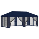 Gazebo Cover med sidevægge 6 x 3 m Blå Polyester 190