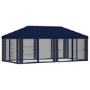 Gazebo Cover med sidevægge 6 x 3 m Blå Polyester 190