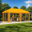 Gazebo Cover med sidevægge 6 x 3 m Gul Polyester 190