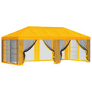 Gazebo Cover med sidevægge 6 x 3 m Gul Polyester 190